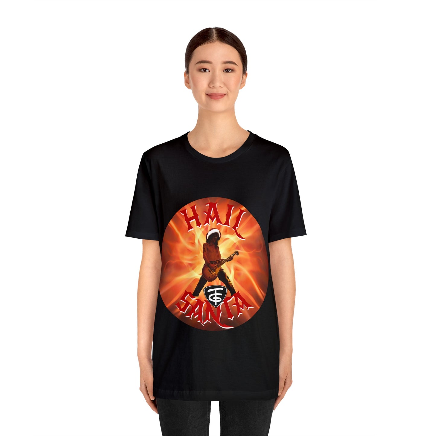 TFG Hail Santa in FLAMES!! Unisex Jersey Short Sleeve Tee