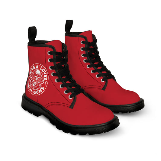 TFG Logo MAGA Loves Tracii Men's Canvas Boots