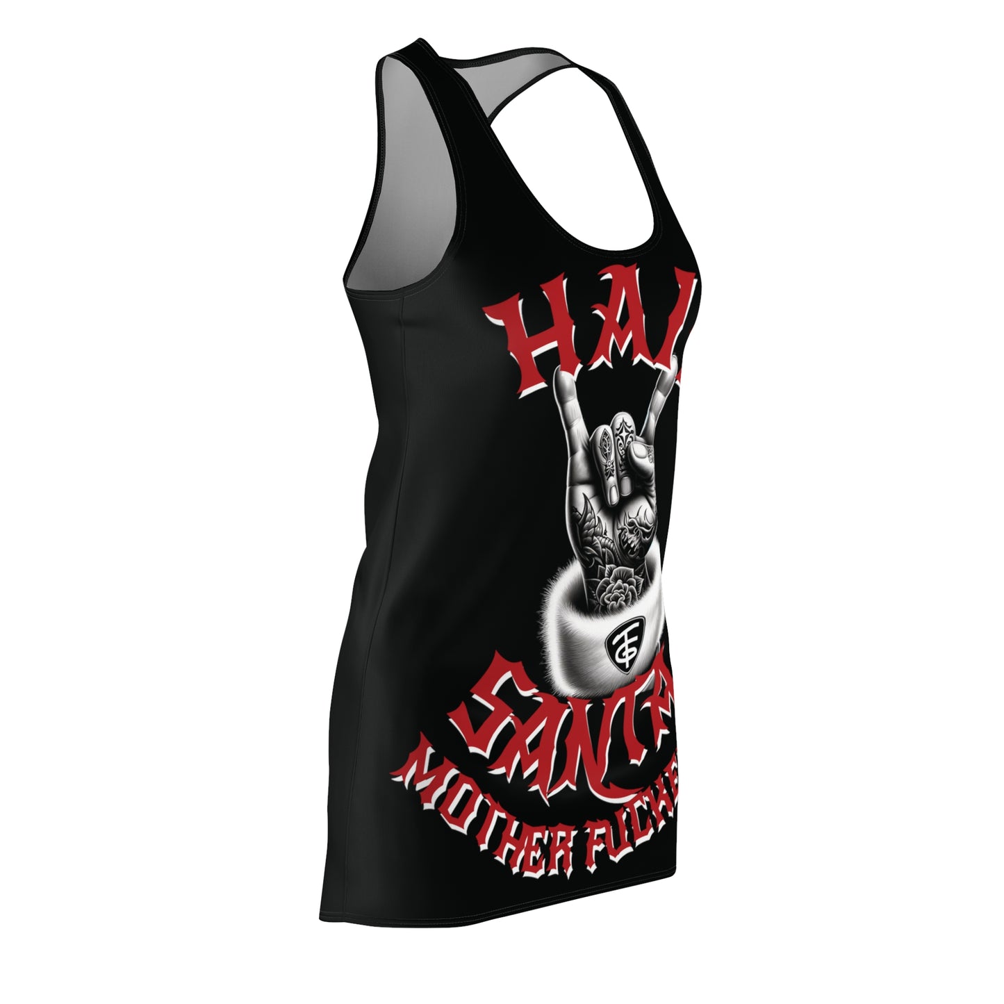 TFG Logo - HAIL SANTA MF - Women's Cut & Sew Racerback Dress