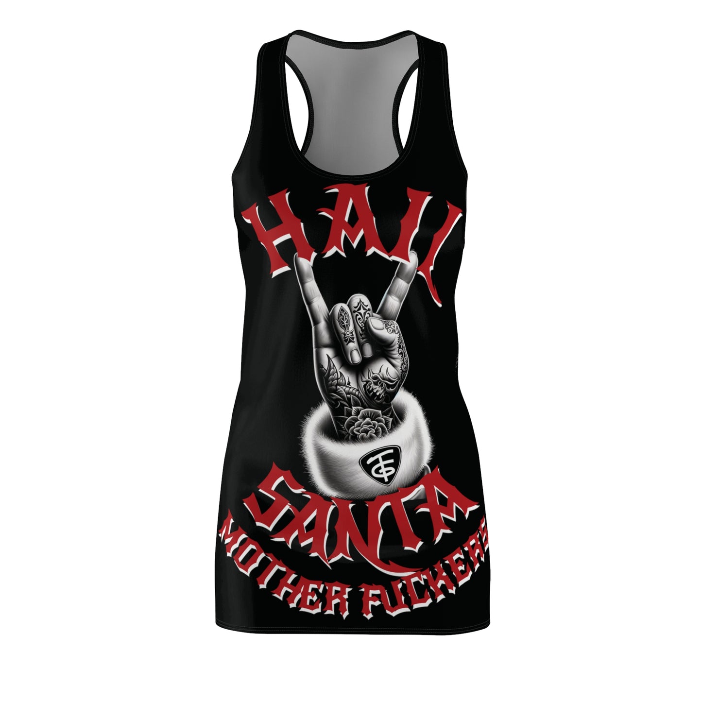 TFG Logo - HAIL SANTA MF - Women's Cut & Sew Racerback Dress