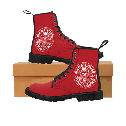 TFG Logo MAGA loves Tracii Women's Canvas Boots